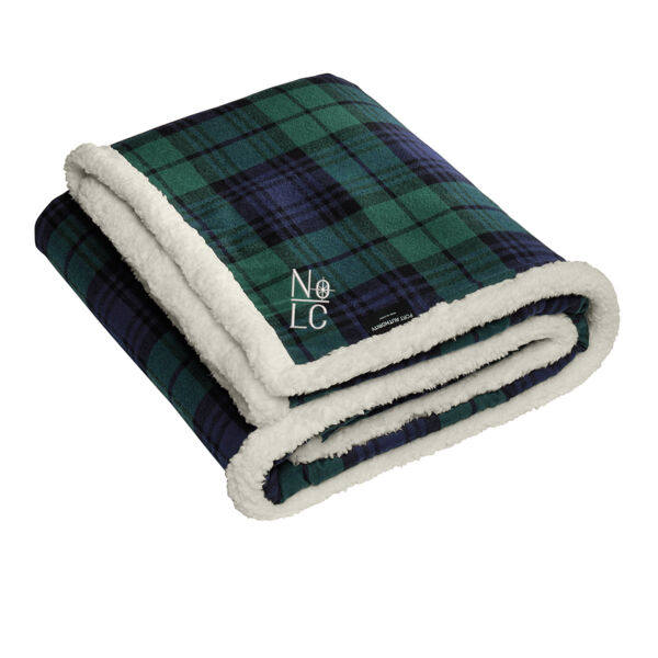 Port Authority ® Flannel Sherpa Blanket - Embroidered Logo Thumbnail