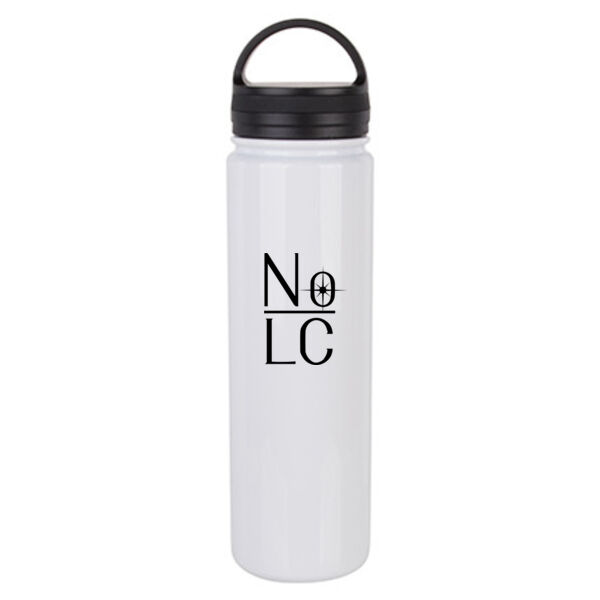 23 oz Stainless Steel Water Bottle Flask - Sublimated Logo Thumbnail