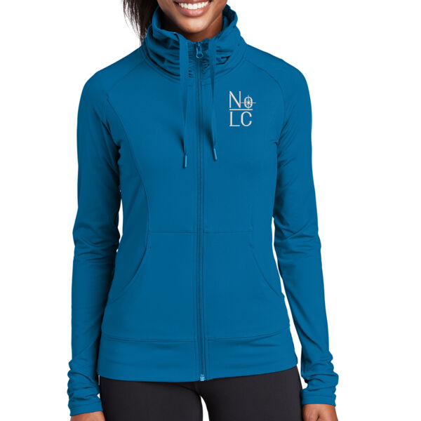Sport-Tek® Ladies Sport-Wick® Stretch Full-Zip Jacket - Embroidered Logo Thumbnail