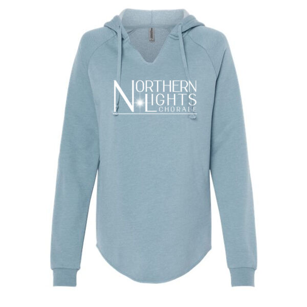 Independent Trading Co. - Women’s Lightweight California Wave Wash Hooded Sweatshirt - Printed Logo Thumbnail