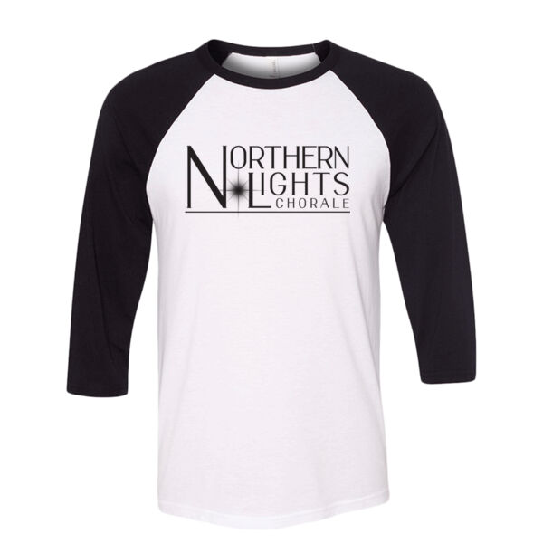 BELLA + CANVAS - Three-Quarter Sleeve Baseball Tee - Printed Logo Thumbnail