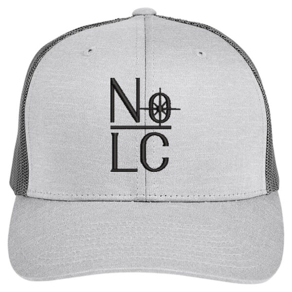 Team 365 - Youth Zone Sonic Heather Trucker Cap - Embroidered Logo Thumbnail