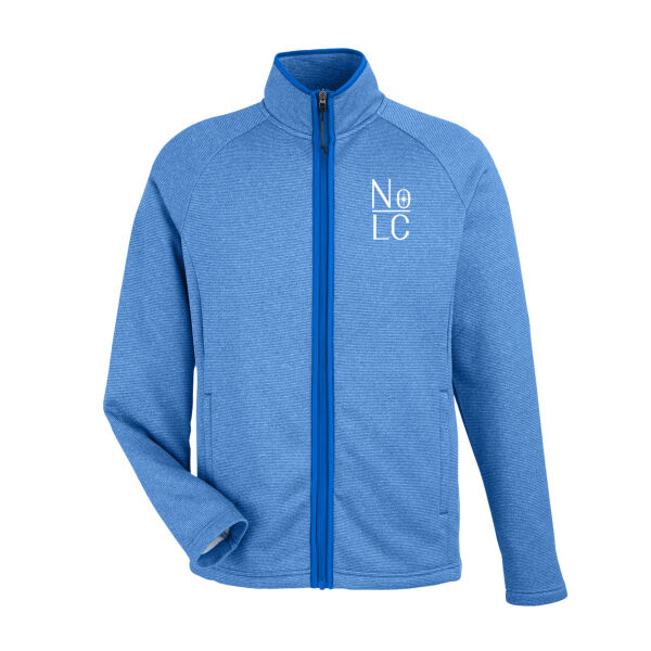 CORE365 - Men's Venture Heathered Stripe Full-Zip Jacket - Embroidered Logo Thumbnail