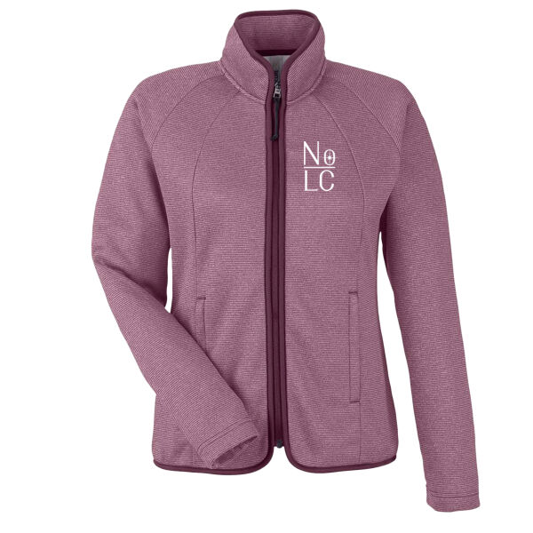 CORE365 - Women's Venture Heathered Stripe Full-Zip Jacket - Embroidered Logo Thumbnail