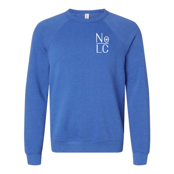 BELLA + CANVAS - Unisex Sponge Fleece Raglan Crewneck Sweatshirt - Embroidered Logo Thumbnail